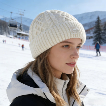 New Style Unisex Keep Warm Winter Hat Plush Fur Lined Stylish Warm Cap Beanie Hat For Men Women Outdoor Ski Sports Knitted Hat