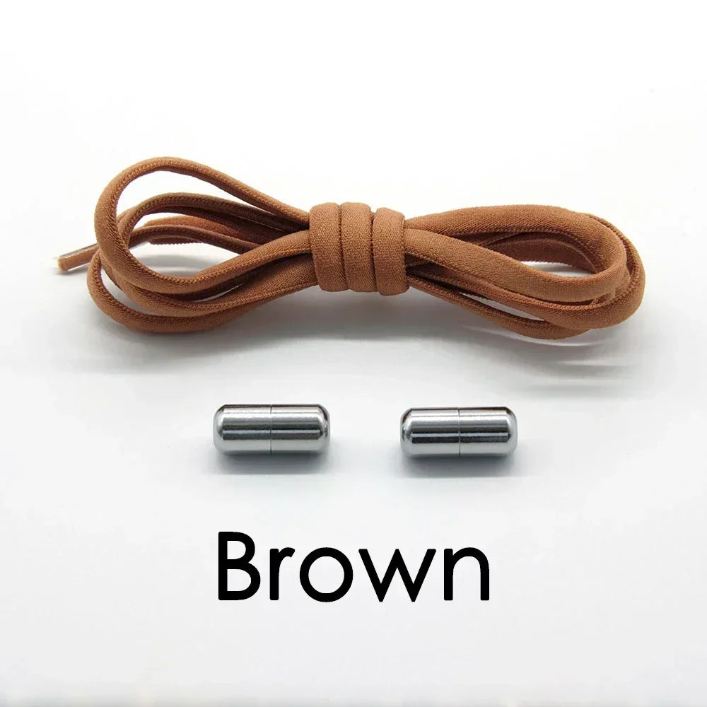 1Pair No tie ShoelacesSemicircle New Elastic Shoe Laces For Kids and Adult Sneakers Shoelace Quick Lazy Laces Color Shoestrings