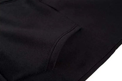 Men's Hoodies Long Sleeve Sweatshirts for Men Zipper Hooded Pullover High Neck Mens Sweatshirt Top Jacket Coat Black Sweater
