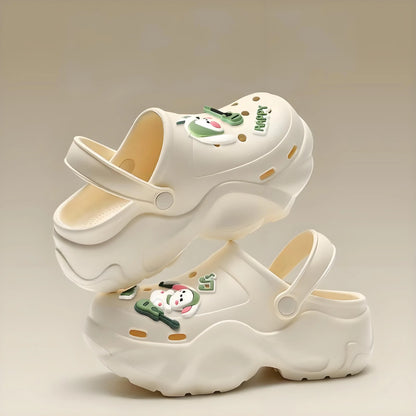 Women DIY Cute Animal button Decor Clogs Fashion Summer Spring Autumn Beach Sandals Cave Hole Female Garden Shoes Students Girls