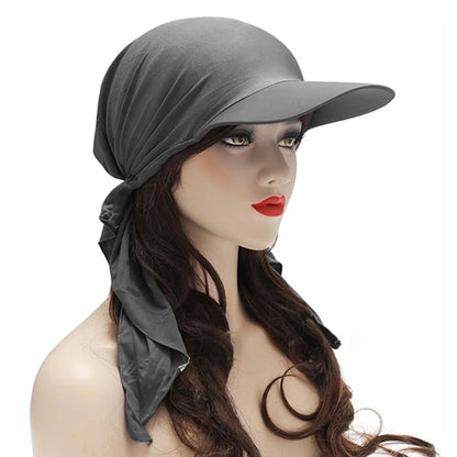 Summer Baseball Caps Turban Shawl Design Women Muslim Low Profile Fitted Hat 2024 Soft Breathable Headscarf Hijabs