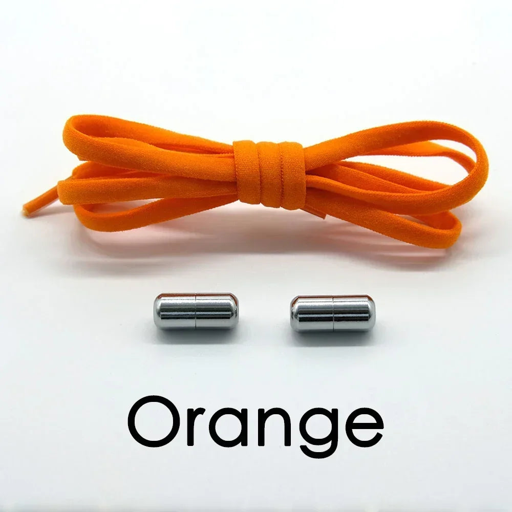1Pair No tie ShoelacesSemicircle New Elastic Shoe Laces For Kids and Adult Sneakers Shoelace Quick Lazy Laces Color Shoestrings