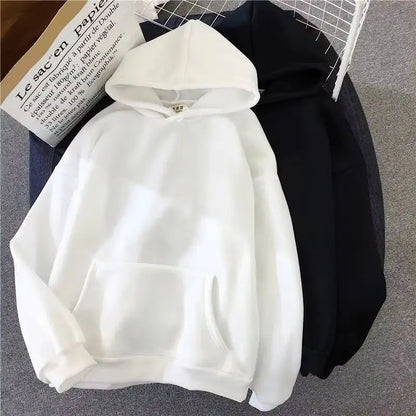 Men's Hoodies Women Pullover Spring Autumn Casual Hoodie Sweatshirts Solid Color Hoodies Oversize Black Sweatshirt For Male