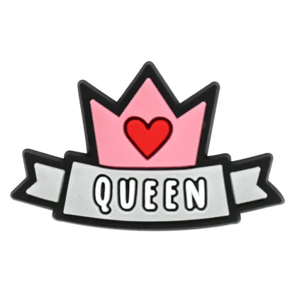 Cute Pink Power Shoe Charms Decoration for Crocs Pin Accessories Charms Bracelet Wristband DIY Shoe Women Party Gifts