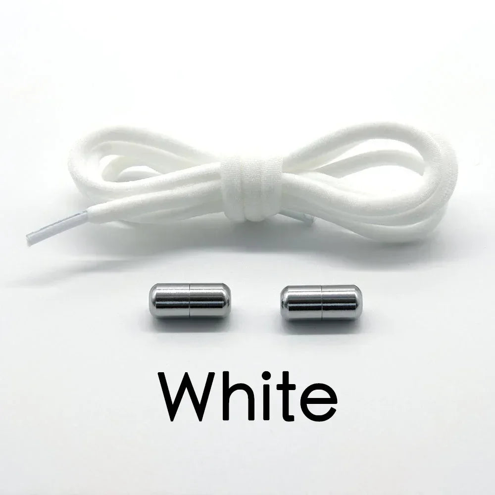 1Pair No tie ShoelacesSemicircle New Elastic Shoe Laces For Kids and Adult Sneakers Shoelace Quick Lazy Laces Color Shoestrings