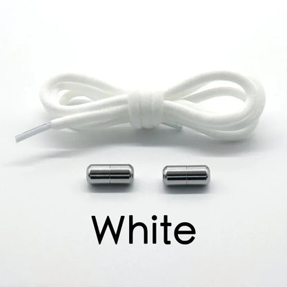 1Pair No tie ShoelacesSemicircle New Elastic Shoe Laces For Kids and Adult Sneakers Shoelace Quick Lazy Laces Color Shoestrings