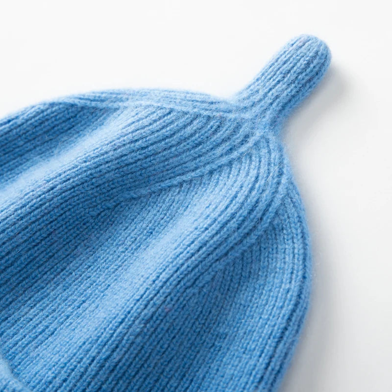 Keep Warm Winter Hat for Children Unisex Knit Cap Kids 100% Cashmere Skullies Hats for Boys Bonnet Girls Caps Accessories