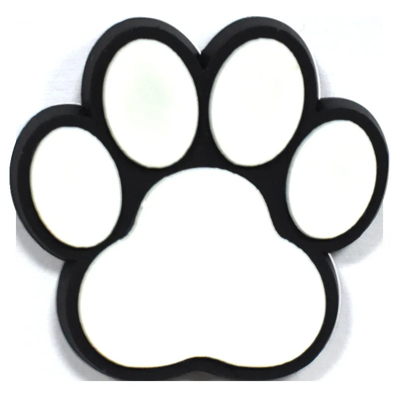 lovely dog paw PVC shoe Charms Slippers Buckle combination Fit Wristbands accessories Decoration Bands gift unisex party