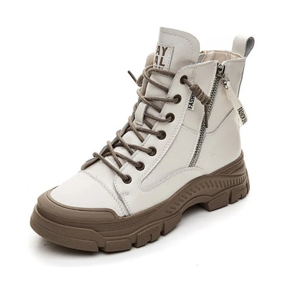 GKTINOO 2026 Autumn Winter Shoes Genuine Leather Sneakers Waterproof Boots for Women Thick Sole Women Ankle Boots Ladies Botas