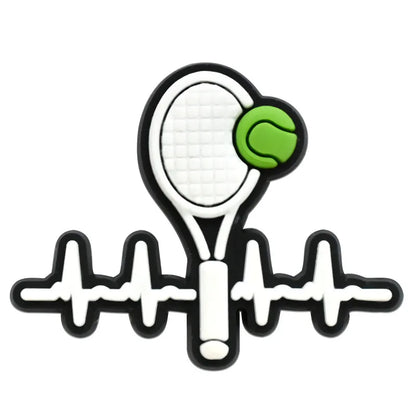 tennis mode series PVC shoe Charms Slippers Buckle combination Fit Wristbands accessories Decoration Bands gift unisex party