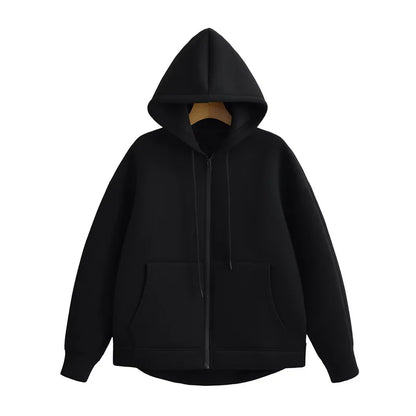 HXAO Women's Hoodie Oversized Zip up Hoodies Women Autumn Winter Long sleeve Outerwears Sweatshirt with zipper Y2k Hoodie Top