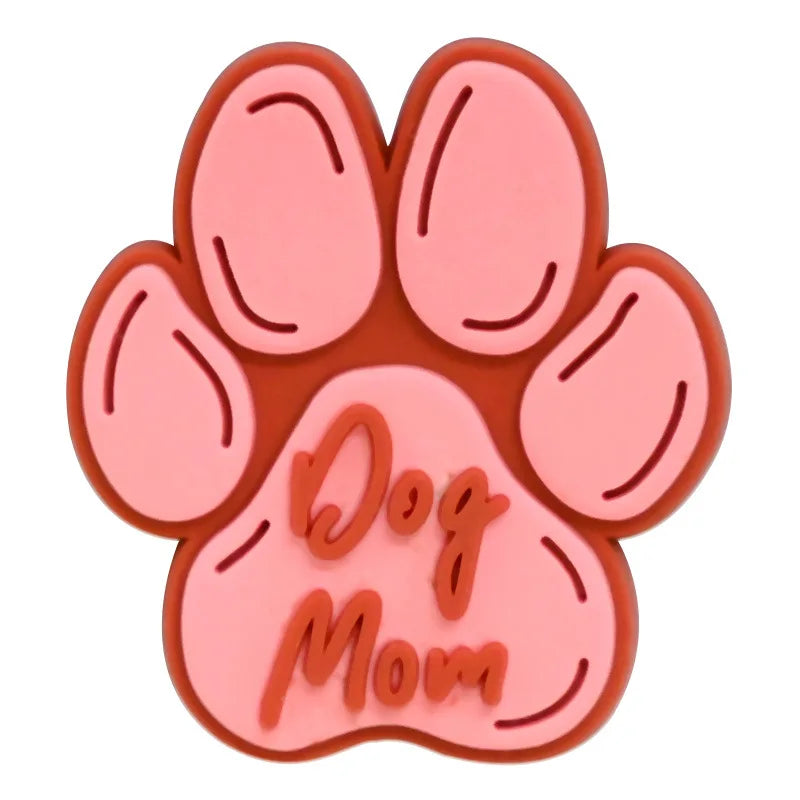 lovely dog paw PVC shoe Charms Slippers Buckle combination Fit Wristbands accessories Decoration Bands gift unisex party