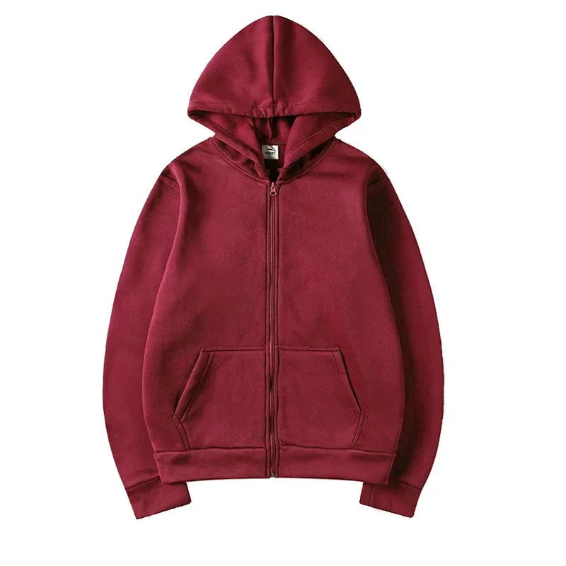 2025 Women Fleece Zip Up Hoodies Running Sports Sweatshirts Fashion Female Classic Casual Zipper Jackets Y2k Hip Hop Streetwear