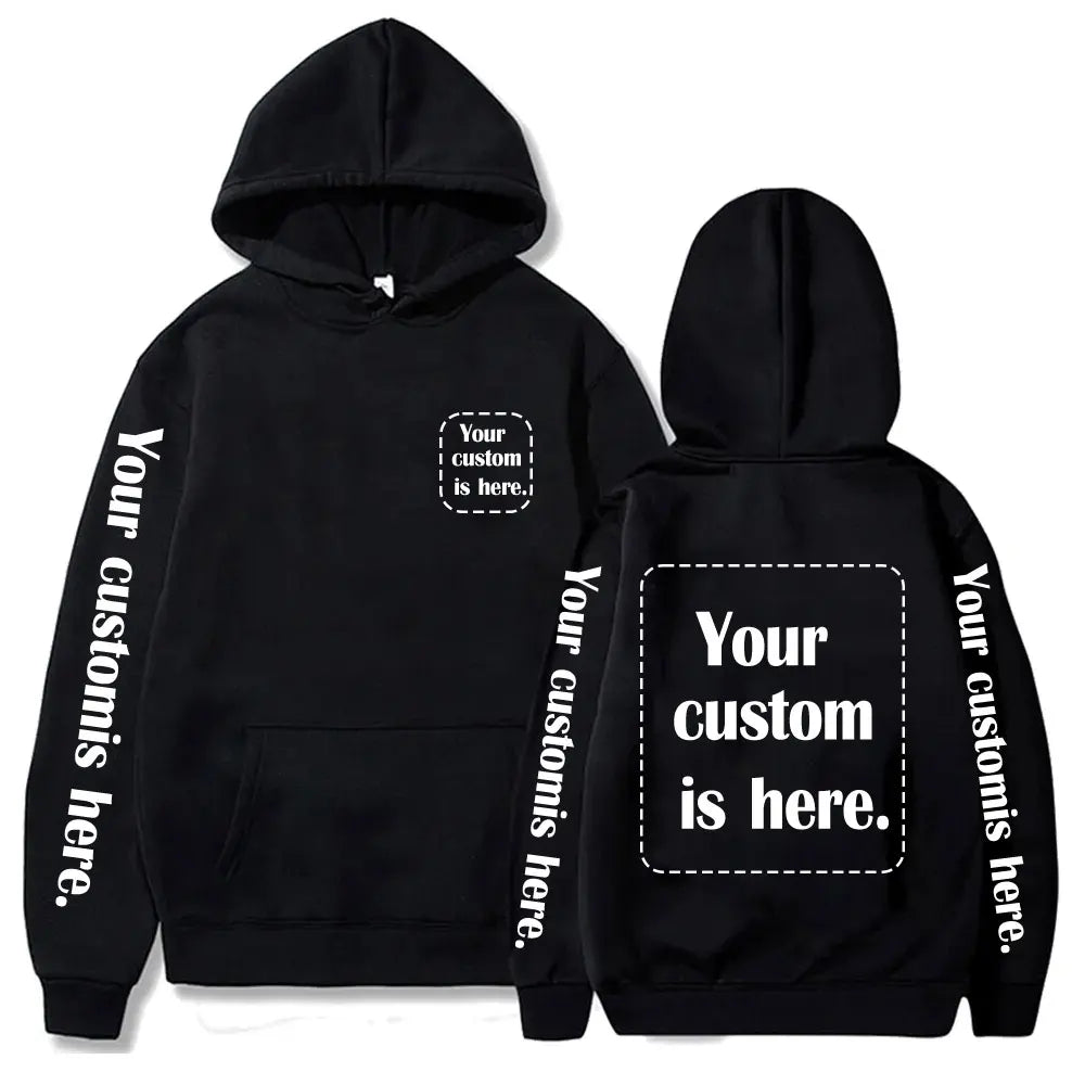 2026 Student Casual Custom Printed Text DIY Hoodie Customized Personalized Hoody Custom Hoodies Text Sweatshirt Clothes