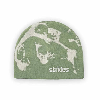 Men Beanie Strides Splatter Beanie Korean Wnter Knit Vintage Y2k Hats Streetwear Wool Caps Fashion Aesthetic Unisex Accessories