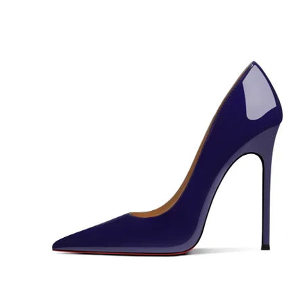 2026 New Black 12cm High Heels Classic Thin Heels Sexy Shallow Mouth Fashion Commuter Large Single Shoes 33-50