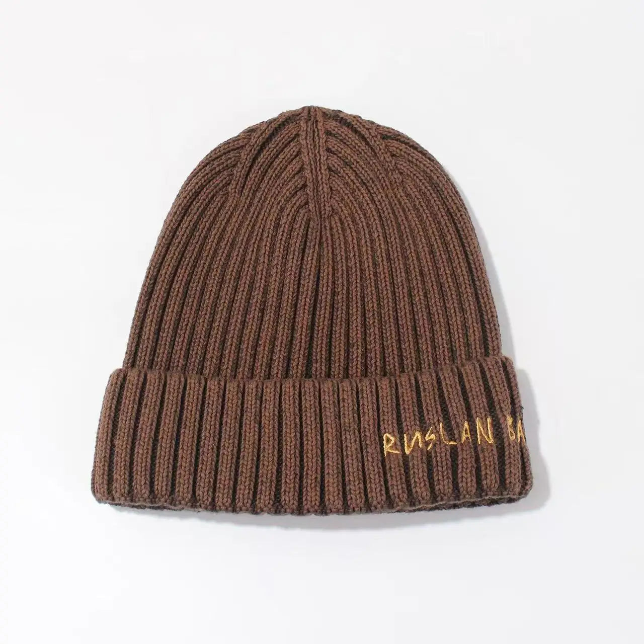 Winter Keep Warm Knitted Beanie Hat | Cold Weather Fashion Hat | Thick Unisex Letter Embroidered Cap for Men and Women |