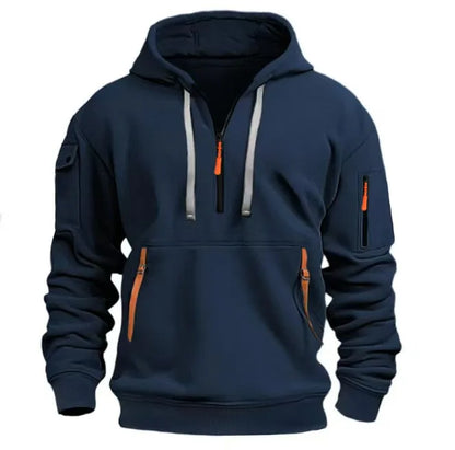 Men's Hoodies Aesthetic Fashion Multi-pocket Zipper Brand Streetwear Plus Size Loose Pullover Clothing Men Sweatshirts 2024 New