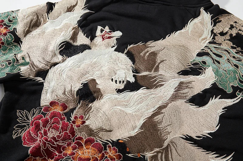 High Quality Embroidery Man Women Hoodies Harajuku 100% Cotton Hooded Sweatshirts Autumn Long Sleeve Black Pullover Loose Tops