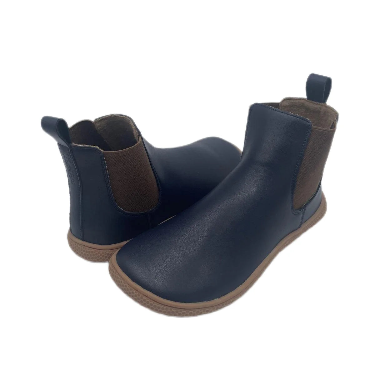 Tipsietoes Chelsea Barefoot Autumn Genuine Cow Leather Boots With Wool Linning Inside For Women Wider Toes Box Light Weight