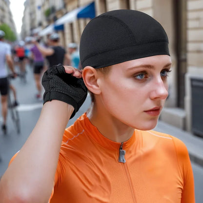 Summer Thin Breathable Mesh Skull Beanie Cap Sweat Absorbent Sport Cap Under Helmet Liner Moisture Wicking Quick Dry Cycling Hat