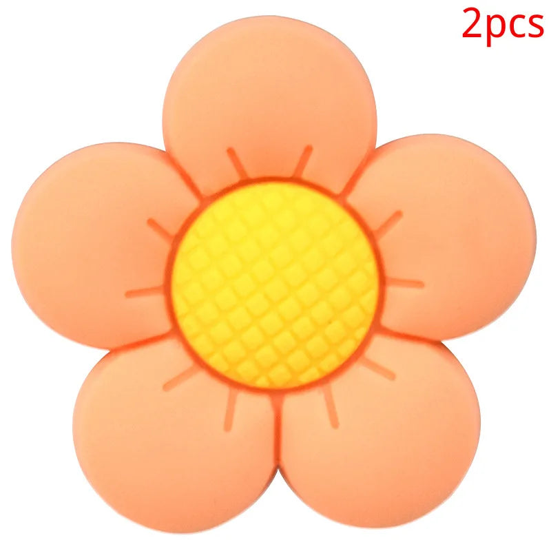 PVC Butterfly Flower Big Size Beach Bag Buckle Charms Decorations Accessories for Bog Totes Bag Woman DIY Gift Travel Pendant