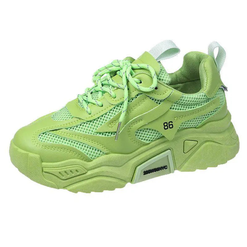 Women Purple Platform Sports Shoes Women Thick Sole Breathable Black Casual Shoes Fashion Slip On 2025 Outdoor Walking Sneakers