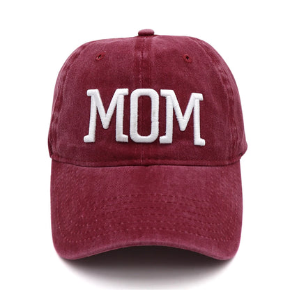 KOEP MOM And DAD Baseball Cap Fishing Caps Men Outdoor Women Washed And Worn Pregnancy Announcement Hats 3D Embroidery