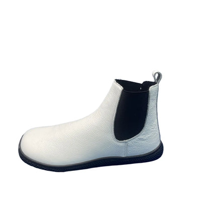 Tipsietoes Chelsea Barefoot Autumn Genuine Cow Leather Boots With Wool Linning Inside For Women Wider Toes Box Light Weight