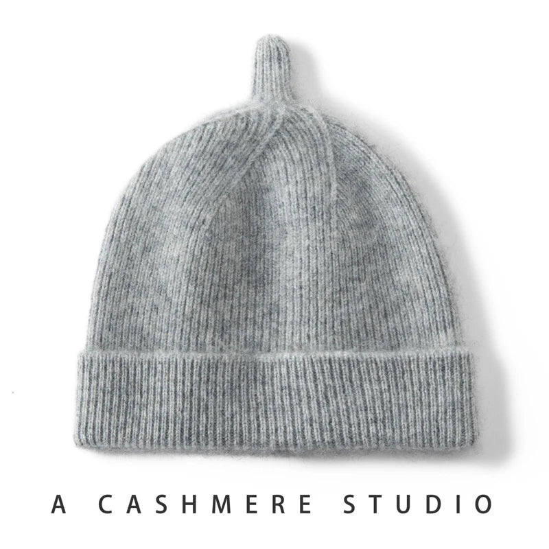 Keep Warm Winter Hat for Children Unisex Knit Cap Kids 100% Cashmere Skullies Hats for Boys Bonnet Girls Caps Accessories