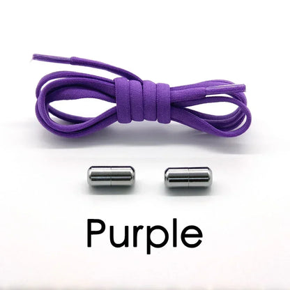 1Pair No tie ShoelacesSemicircle New Elastic Shoe Laces For Kids and Adult Sneakers Shoelace Quick Lazy Laces Color Shoestrings