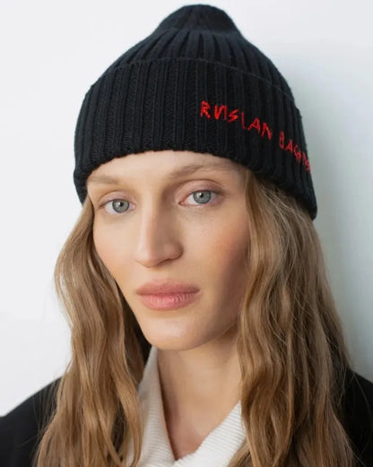 Winter Keep Warm Knitted Beanie Hat | Cold Weather Fashion Hat | Thick Unisex Letter Embroidered Cap for Men and Women |