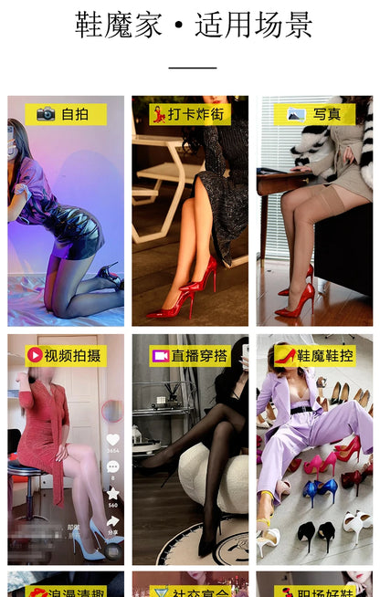 Red pointed high-heeled shoes for women 2025, new slim heel patent leather French sexy plus size black professional single shoes