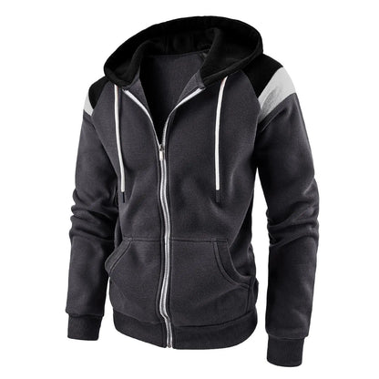 New Men Hoodies Jacket JURASSIC PARK Dinosaur World Graphic Men's Color Blocking Contrasting Sweatshirt, Men Casual Sports Top