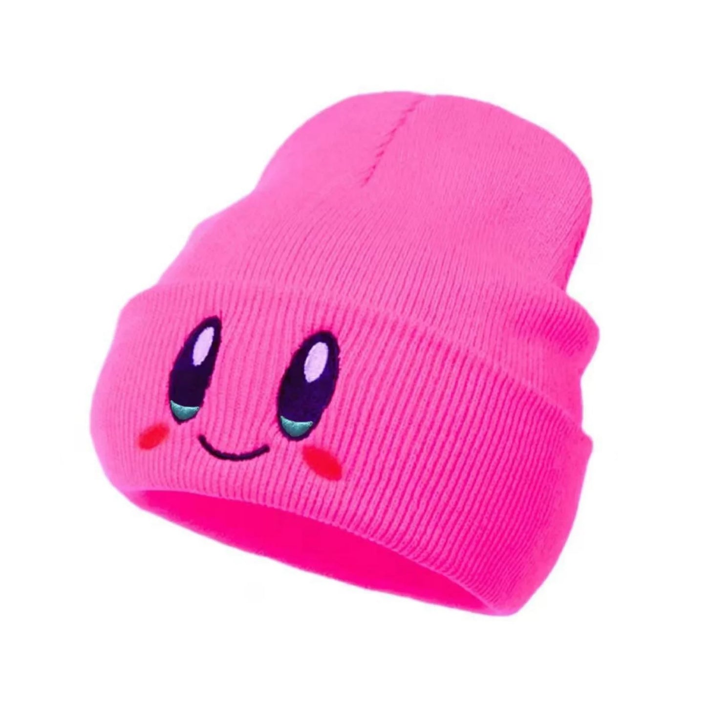 Big Eye Embroidery Elasticity Beanies Women's Cartoon Knitted Skull Caps Winter Warm Hip Hop Hats Men Crimping Melon Leather Hat