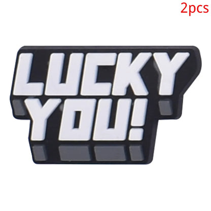 2pcs Lot Coin Money Shaped Character Shoe Buckles Charms Combination Designer for Women Accessories for Girls Adults Unisex Gift