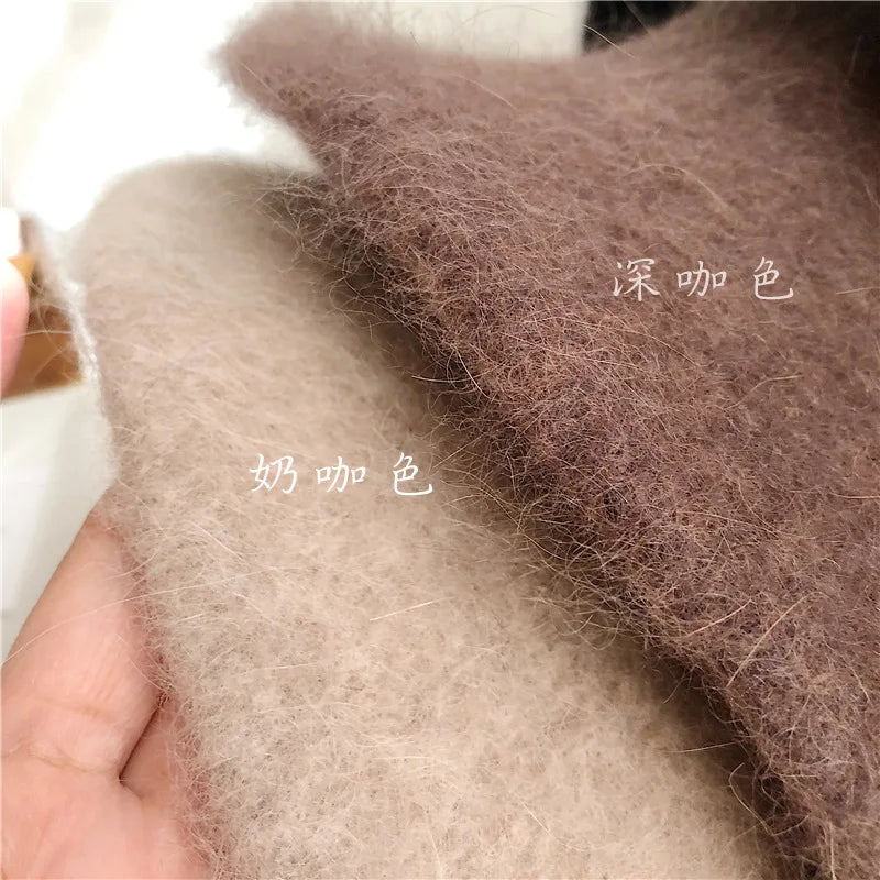 Good Angola Long Rabbit Fur Fisherman Bucket Hat Winter Fashion Soft Warm Wool Basin Cap Foldable Women Gift