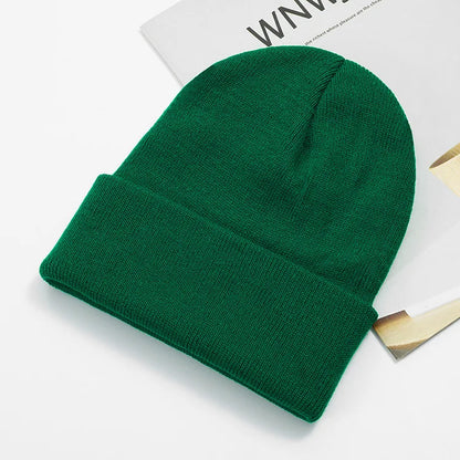 Acrylic Beanie Cap for Adult Winter Women Men Plain Skullies Beanie Hats Custom Logo Knitted Hats SKullies Skullcap