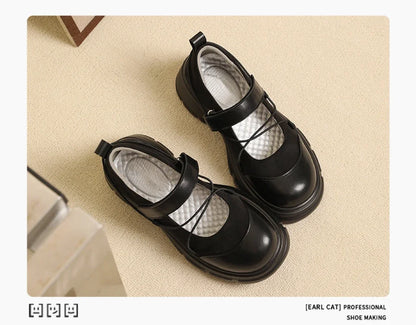 Autumn Chunky Women Sports Shoes Fashion Shallow Butterfly-knot Platform Sneakers Ladies Casual Flats Outdoor Mary Jane Shoe