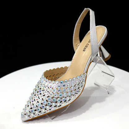 Fashion Summer 2023 Beads Decorated Muffin Bottom Sandals Wear Comfortable And Versatile Elegant Ladies Shoes And Bag Set