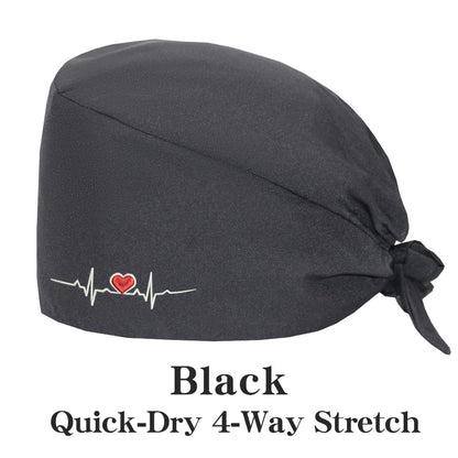 ECG Embroider Working Hats for Man Woman Pet TOOTH Clinic Scrub Caps Quick Dry Breathable Dentist Cap MSG-03