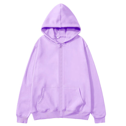 2025 Women Fleece Zip Up Hoodies Running Sports Sweatshirts Fashion Female Classic Casual Zipper Jackets Y2k Hip Hop Streetwear