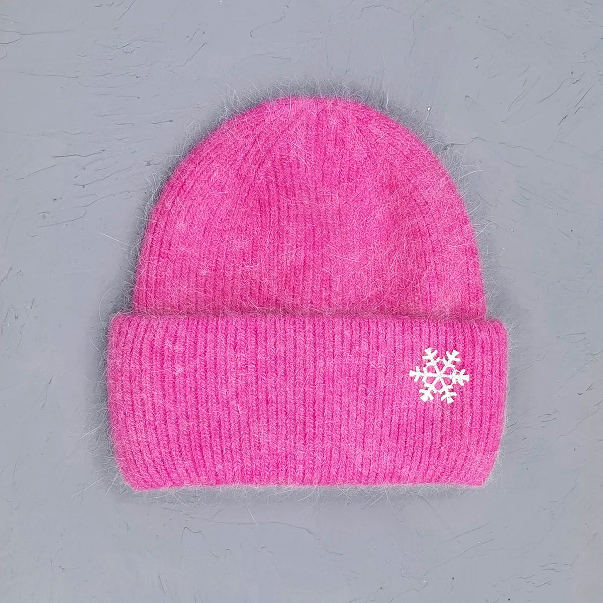 Hot Selling Winter Hat Real Rabbit Fur Winter Hats For Women Snowflake Warm Beanie cold Hats Women Solid Adult Cover Head Cap