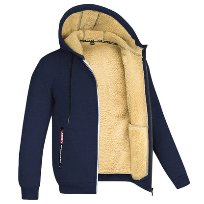 Men's Jacket Winter Camouflage Fleece Thicken Hooded Jackets Male Long Sleeve Coat Casual Zip Up Hoodies Streetwear Men's Coats