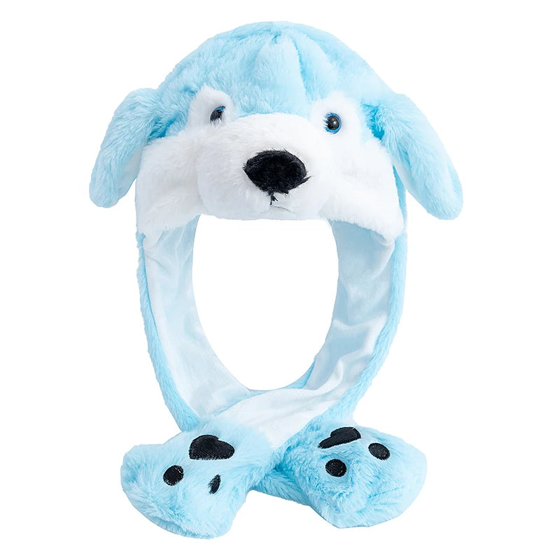 Hot Sale Unisex Funny Ear Hat Animal Style Couple Cute Ear Moving Up Cap Men Women Girls Rabbits Ears Plush Winter Lovely Hat ﻿