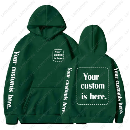2026 Student Casual Custom Printed Text DIY Hoodie Customized Personalized Hoody Custom Hoodies Text Sweatshirt Clothes