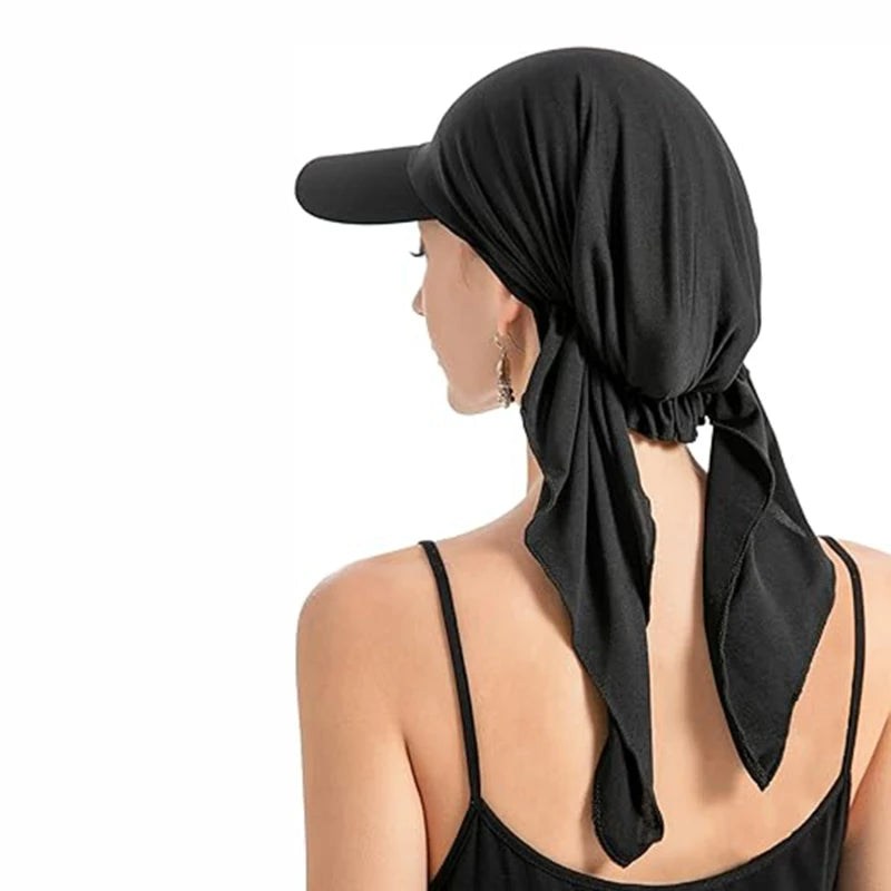 Summer Baseball Caps Turban Shawl Design Women Muslim Low Profile Fitted Hat 2024 Soft Breathable Headscarf Hijabs