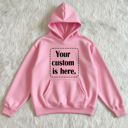 2026 Student Casual Custom Printed Text DIY Hoodie Customized Personalized Hoody Custom Hoodies Text Sweatshirt Clothes