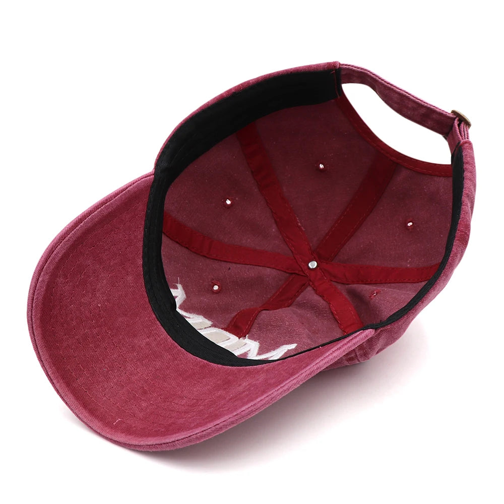 KOEP MOM And DAD Baseball Cap Fishing Caps Men Outdoor Women Washed And Worn Pregnancy Announcement Hats 3D Embroidery