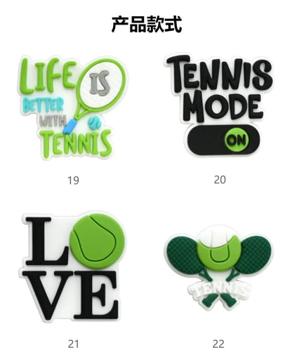 tennis mode series PVC shoe Charms Slippers Buckle combination Fit Wristbands accessories Decoration Bands gift unisex party